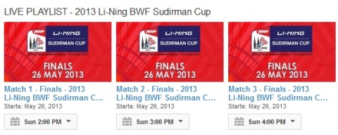 Livestreaming FInal Sudirman Cup